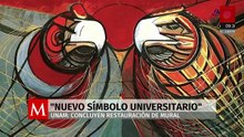 UNAM concluye restauración del mural de Rectoría, presentado como “nuevo símbolo universitario”