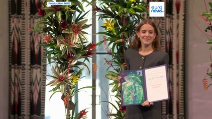 Machado's daughter accepts Nobel Peace Prize in Oslo on Venezuelan opposition leader's behalf