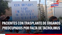 Pacientes con trasplante de órganos preocupados por falta de tacrolimus: 