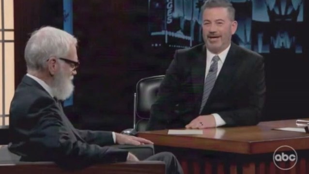David Letterman takes swipe at Donald Trump during Jimmy Kimmel appearance