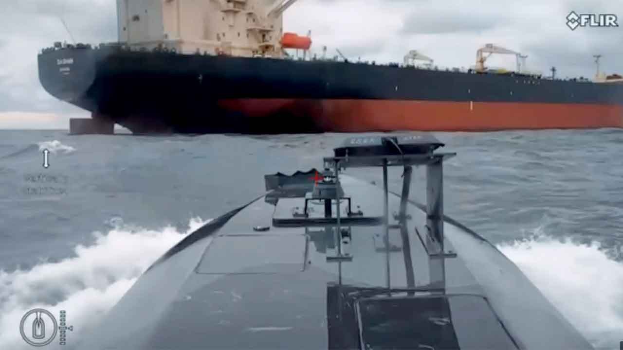 SBU Sea Baby naval drones strike Russian “shadow fleet” tanker in the Black Sea