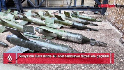 Suriye'nin Dera ilinde 46 adet tanksavar füzesi ele geçirildi