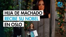 Hija de Machado recibe su Nobel en Oslo