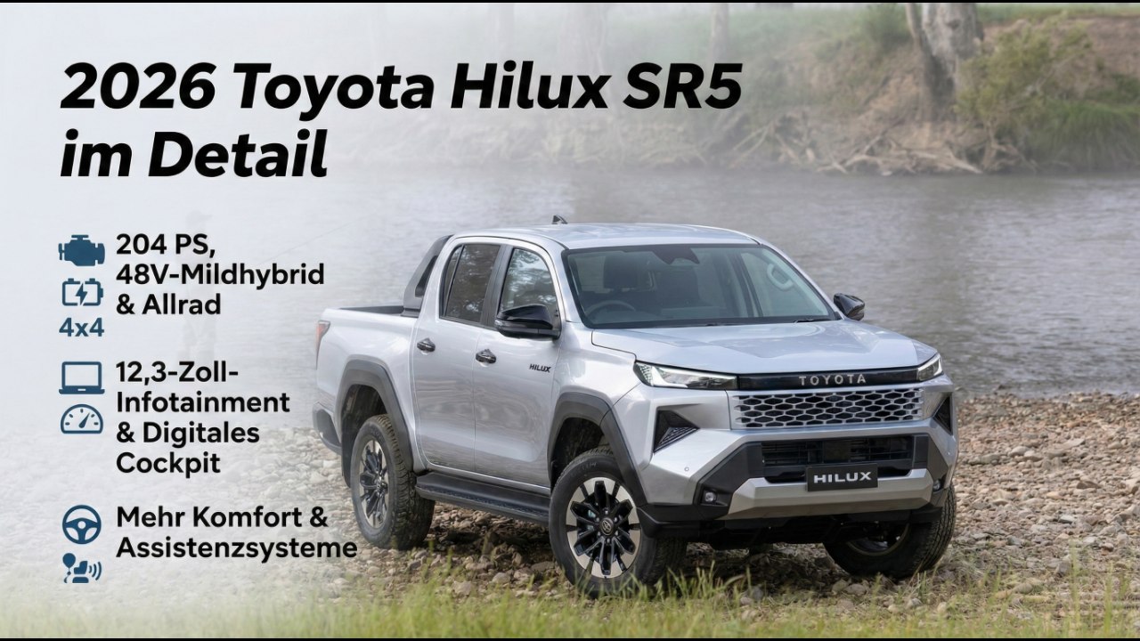 Alle Infos zum neuen Toyota Hilux SR5 – Design, Features, Technik