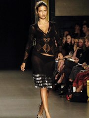 Adriana Lima walking for Giles Deacon spring_summer 2006_she was 24 years old here (show was held in September 2005
