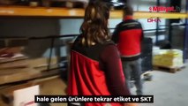 Antalya’da tarihi geçmiş gıdaların piyasaya sürülmek üzere etiketinin değiştirildiği depoya baskın