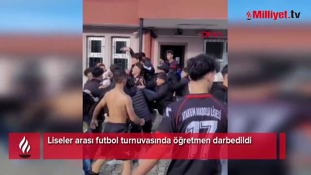 Liseler arası futbol turnuvasında öğretmen darbedildi