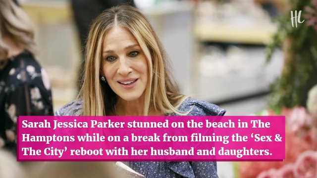 Sarah Jessica Parker Rocks Black Swimsuit In Rare Pics With Twin Daughters