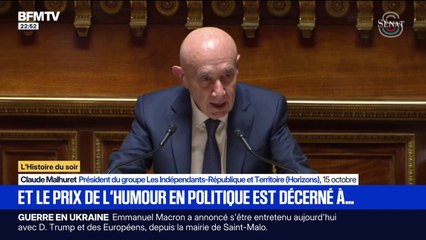 Prix de l’humour politique 2025 : le sénateur de l'Allier Claude Malhuret remporte le grand prix
