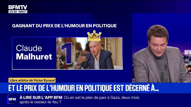 LIBRE ARBITRE DE VICTOR EYRAUD - Le prix de l'humour politique est décerné à Claude Malhuret, sénateur Horizons pour sa phrase Le Budget 2026 s'annonce plus difficile à bâtir qu'un meuble Ikea