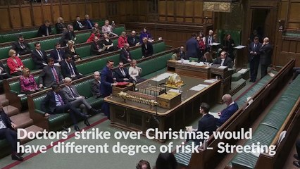 Doctors’ strike over Christmas would have ‘different degree of risk’ – Streeting