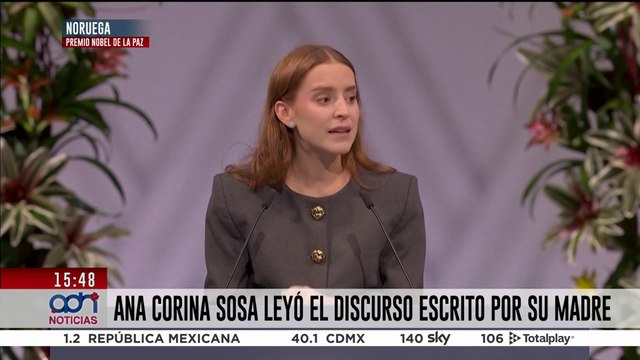 Hija de María Corina Machado recibió el Premio Nobel de la Paz en su nombre