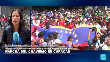 Informe desde Caracas: protestas en rechazo a entrega de Nobel de Paz a María Corina Machado
