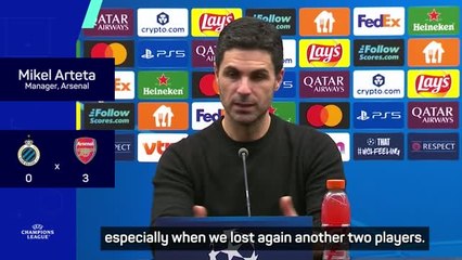 Arteta praises Arsenal performance in Brugge after Villa defeat