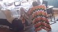 Woman Loses Balance on Chair and Crashes Down