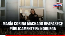 María Corina Machado REAPARECE PÚBLICAMENTE en Noruega tras meses en la clandestinidad