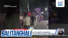 SUV, inararo ang ilang concrete barriers sa EDSA-Corinthians; isa sa mga sakay, sugatan | Balitanghali