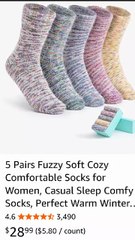 New .5 Pairs Fuzzy Soft Cozy Comfortable Socks for Women, Casual Sleep Comfy Socks, Perfect Warm Winter Gifts for Women