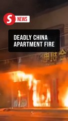 Eyewitness video shows deadly fire as it engulfs Chinese apartment building