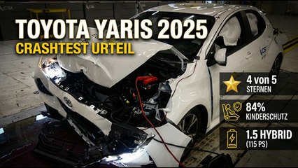 Kompakt, sicher, effizient? Euro-NCAP testet den Toyota Yaris 2025