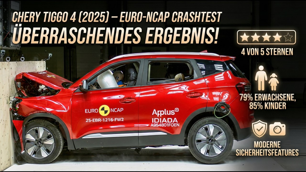 Chery Tiggo 4 2025 – Crashtest, Technik, Sicherheits-Features im Euro-NCAP Check