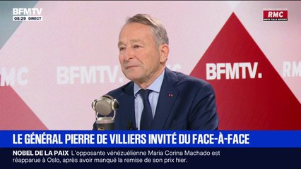 "Sommes-nous prêts s'il advenait une situation analogue à celle que connaissent les Ukrainiens ?", déclare Pierre de Villiers, ancien chef d'état-major des armées