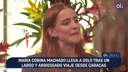 María Corina Machado llega a Oslo tras un largo y arriesgado viaje desde Caracas