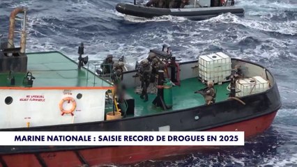 La Marine nationale a saisi 83,3 tonnes de drogue en 2025, un record