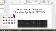 Type Telephone Receiver Symbol in PPT Slide