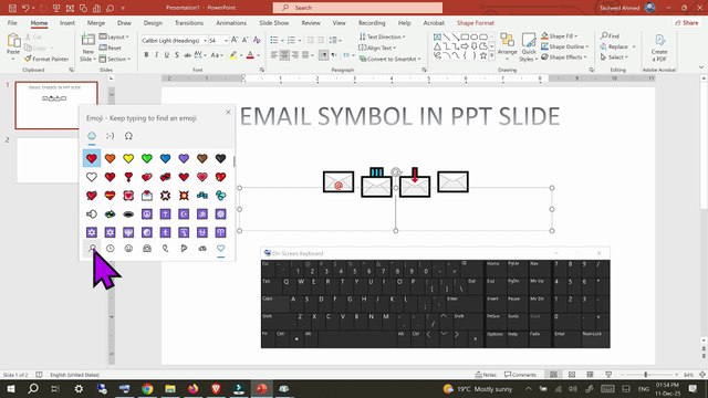 How to insert EMAIL SYMBOL IN PPT SLIDE