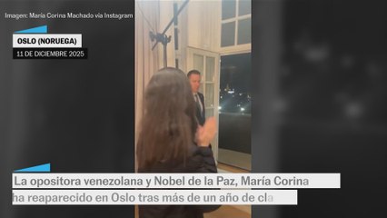 Machado reaparece en Oslo tras más de un año en la clandestinidad
