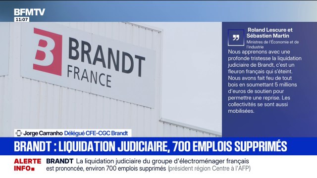 L'état d'esprit des salariés est très très bas après l'annonce de la liquidation de Brandt, confie Jorge Carranho, délégué CFE-CGC