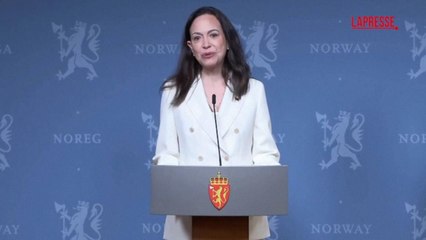 Il Nobel per la Pace Machado a Oslo: «Fiduciosa che il mio Paese tornerà libero»