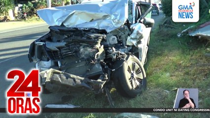 Driver ng pick-up na nakaidlip umano, sumalpok sa bus; 11 sugatan | 24 Oras