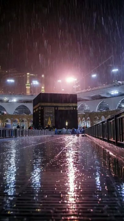 Beautiful view of rain in  Khanna kaba