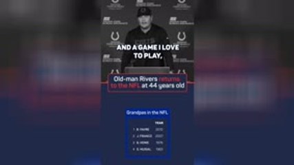 Old man Rivers - 44-year-old returns to the NFL