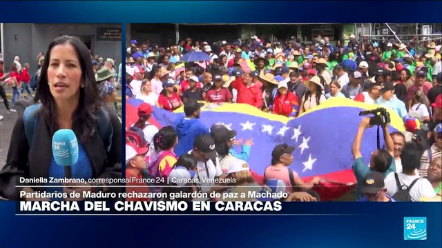 Informe desde Caracas: protestas en rechazo a entrega de Nobel de Paz a María Corina Machado