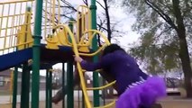Joker Sister vs Twin Joker Brothers - Playground Fun! Real Life Superhero Movie
