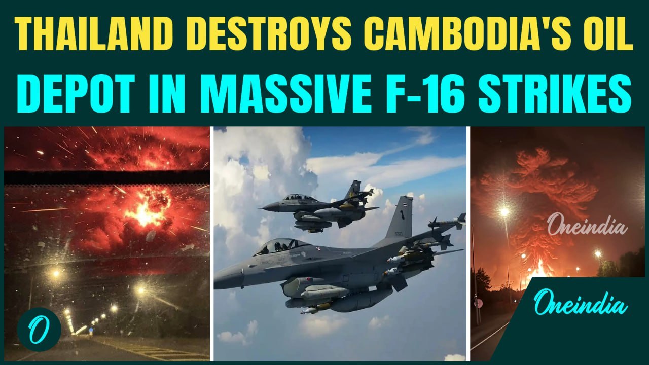 VIDEO: Thai F-16s Blow Up Oil Depot in Cambodia, Explosion Triggers Mini-Quake, Sky Turns Into FIRE