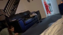 Little boy gets the perfect jump scare from his mischievous sister