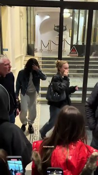 Artist 070 Shake with his girlfriend Lily-Rose Depp in Paris tonight