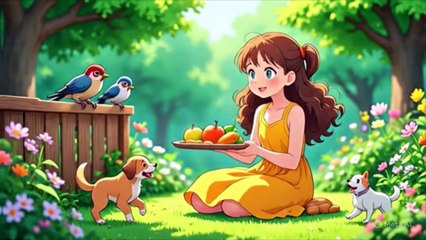 Cartoon Animated Story in Hindi Girl And Cat Story