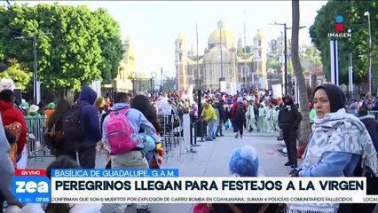 Peregrinos llegan a la Basílica de Guadalupe para festejar a la Virgen | Noticias con Francisco Zea