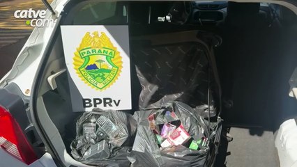 Cigarros eletrônicos e essências contrabandeados são apreendidos na PR-317