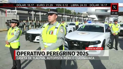 Operativo Peregrino 2025 en la caseta de Tlalpan, autopista México-Cuernavaca, CDMX