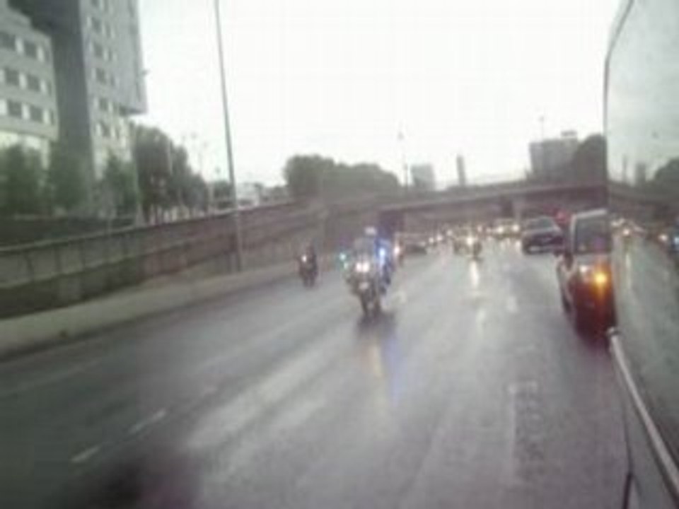 cortège psg clubs sur le périphérique psg lyon 2008