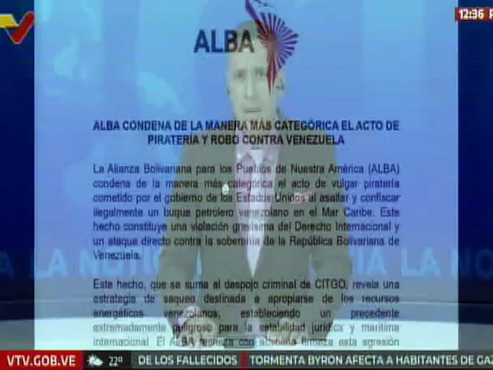 Comunicado | ALBA-TCP condena confiscación de buque venezolano en el Caribe por los EE. UU.