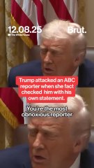 Donald Trump goes off on a reporter after being fact checked with his own statement.