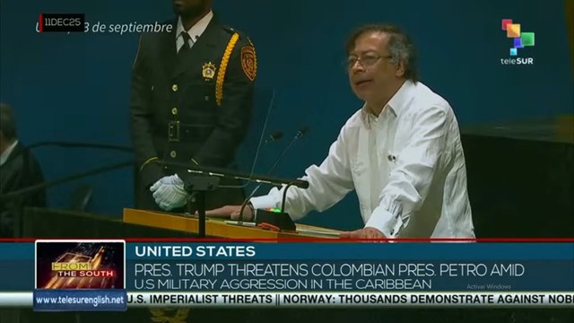 Colombian president threatened by Trump amid military aggressions in the Caribbean