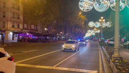 Los taxista de Valladolid llevan a los mayores a ver las luces de Navidad
